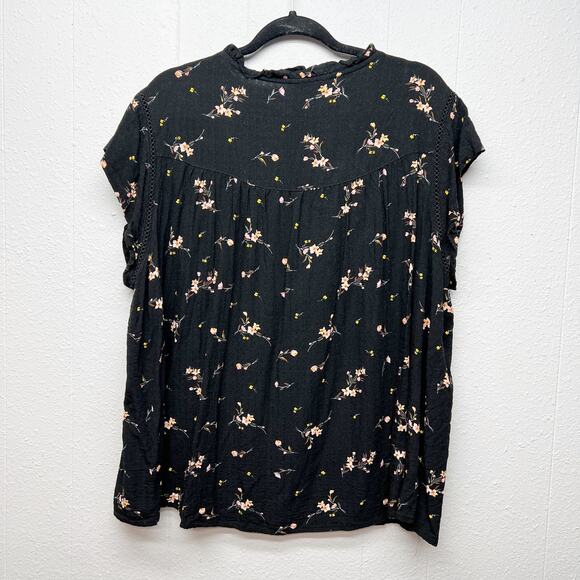 Buffalo Womens Top 2X Floral Cottagecore Gardencore Fairy Relaxed Flowy Mob Wife - Picture 6 of 12